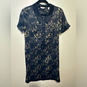 Original Penguin Black and Gold Graphic Mini Dress